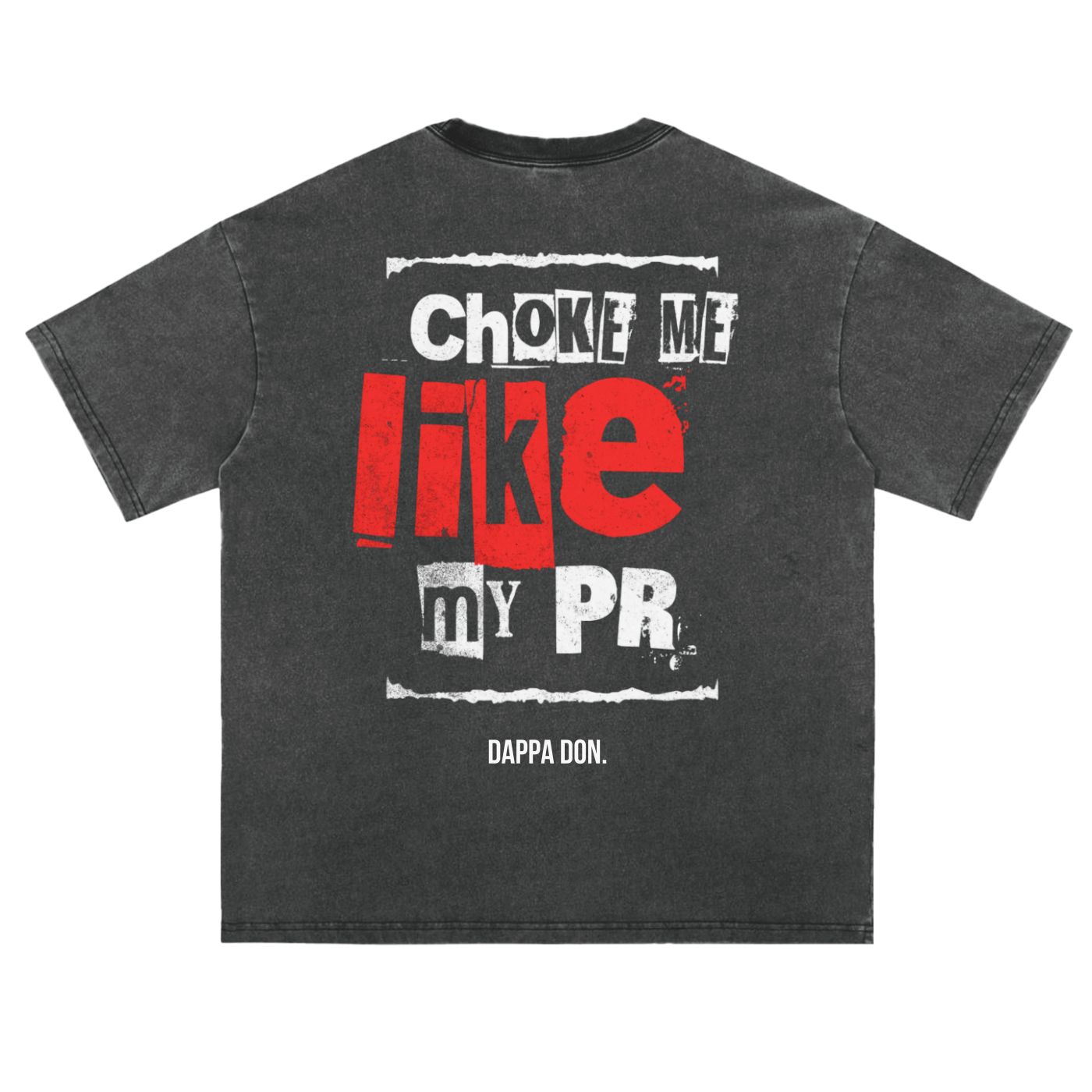 vintage wash workout gym tee with bold slogan and image