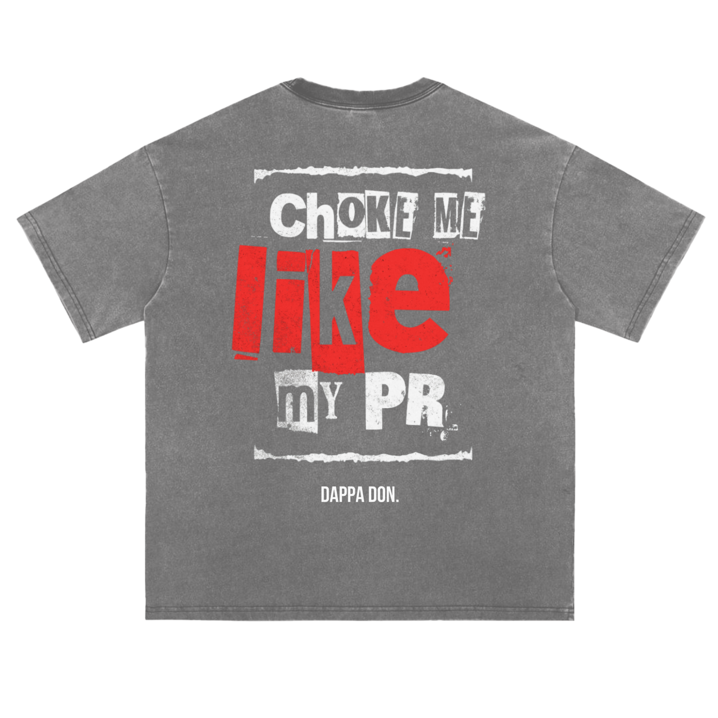 vintage wash workout gym tee with bold slogan and image