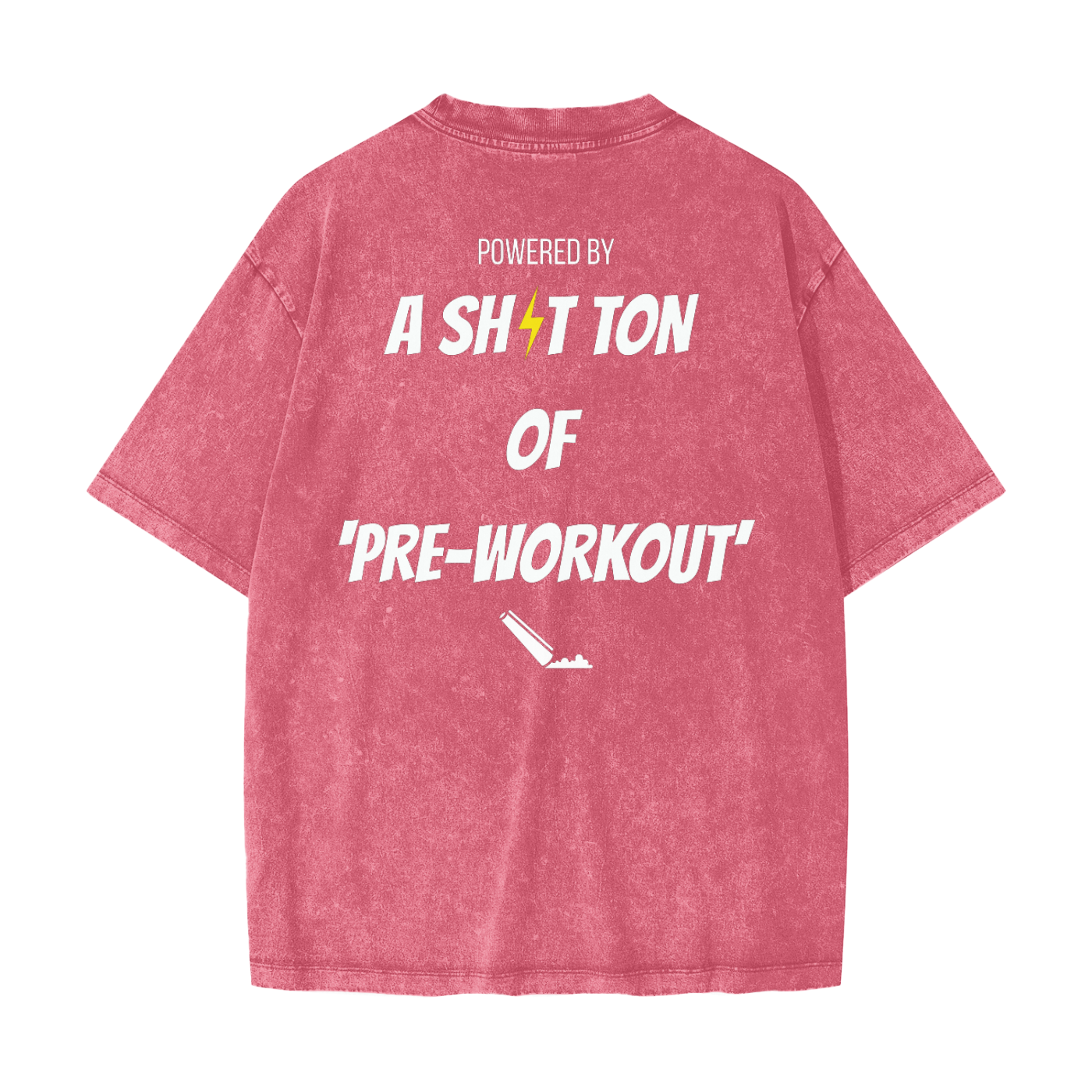 Heavyweight oversized graphic gym tee in snow washed cotton with bold slogan