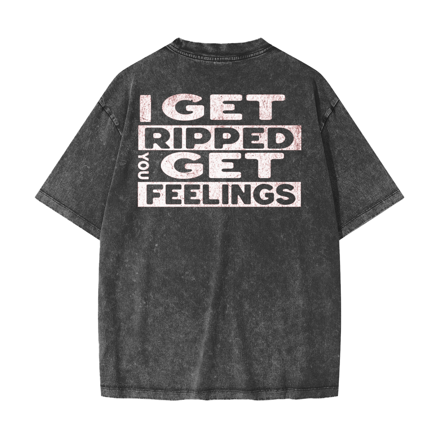 Heavyweight oversized graphic gym tee in snow washed cotton with bold slogan