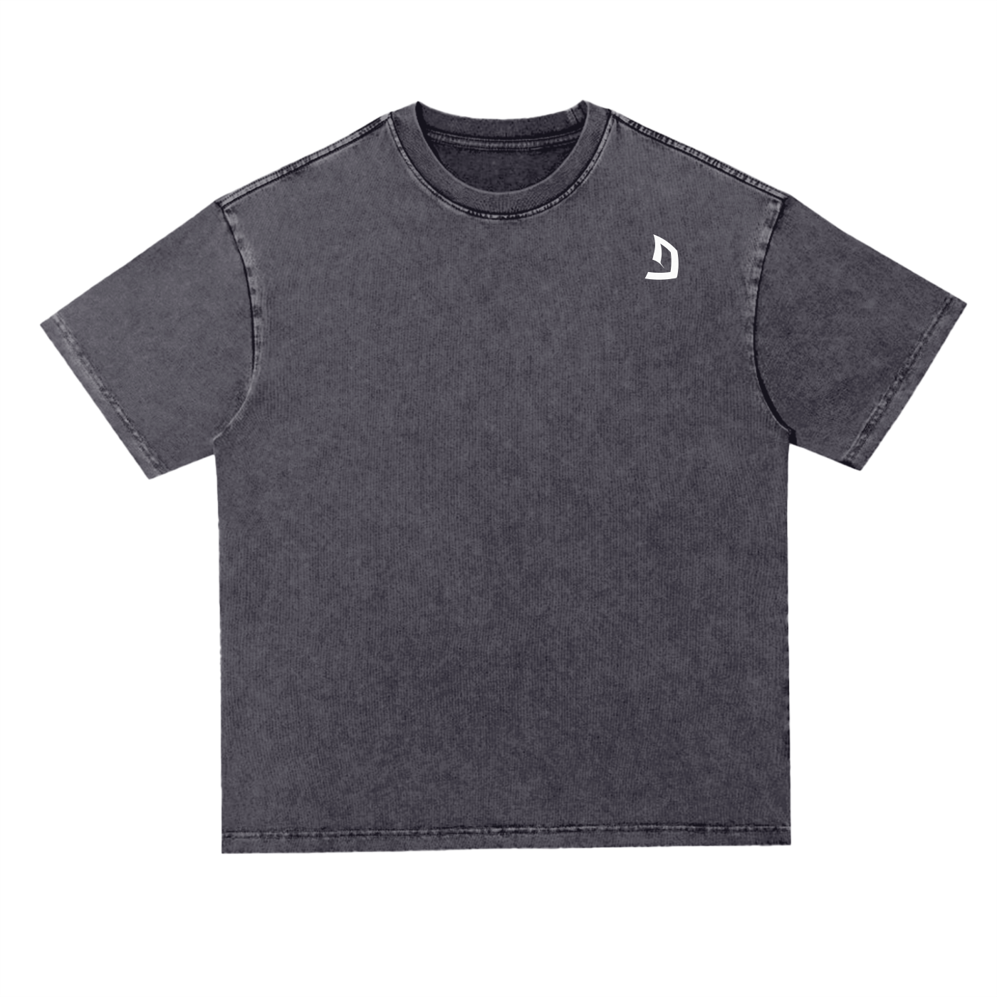 Heavyweight oversized graphic gym tee in snow washed cotton with bold slogan