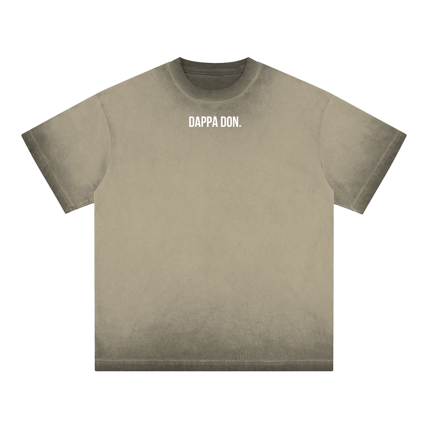 Reverse dyed graphic gym/ workout tee with bold slogan and image