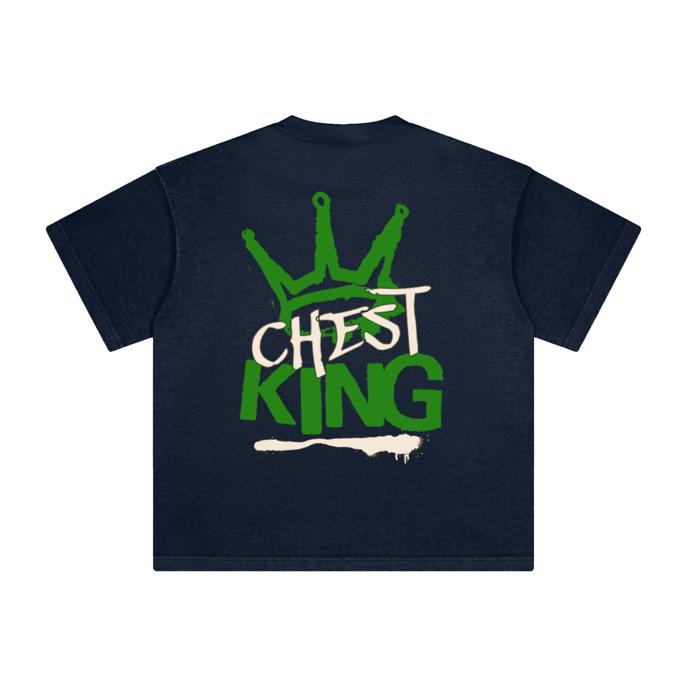 Heavyweight vintage washed gym tee with bold slogan and image.
