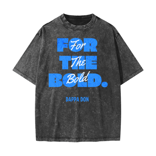 Heavyweight oversized graphic gym tee in snow washed cotton with bold slogan