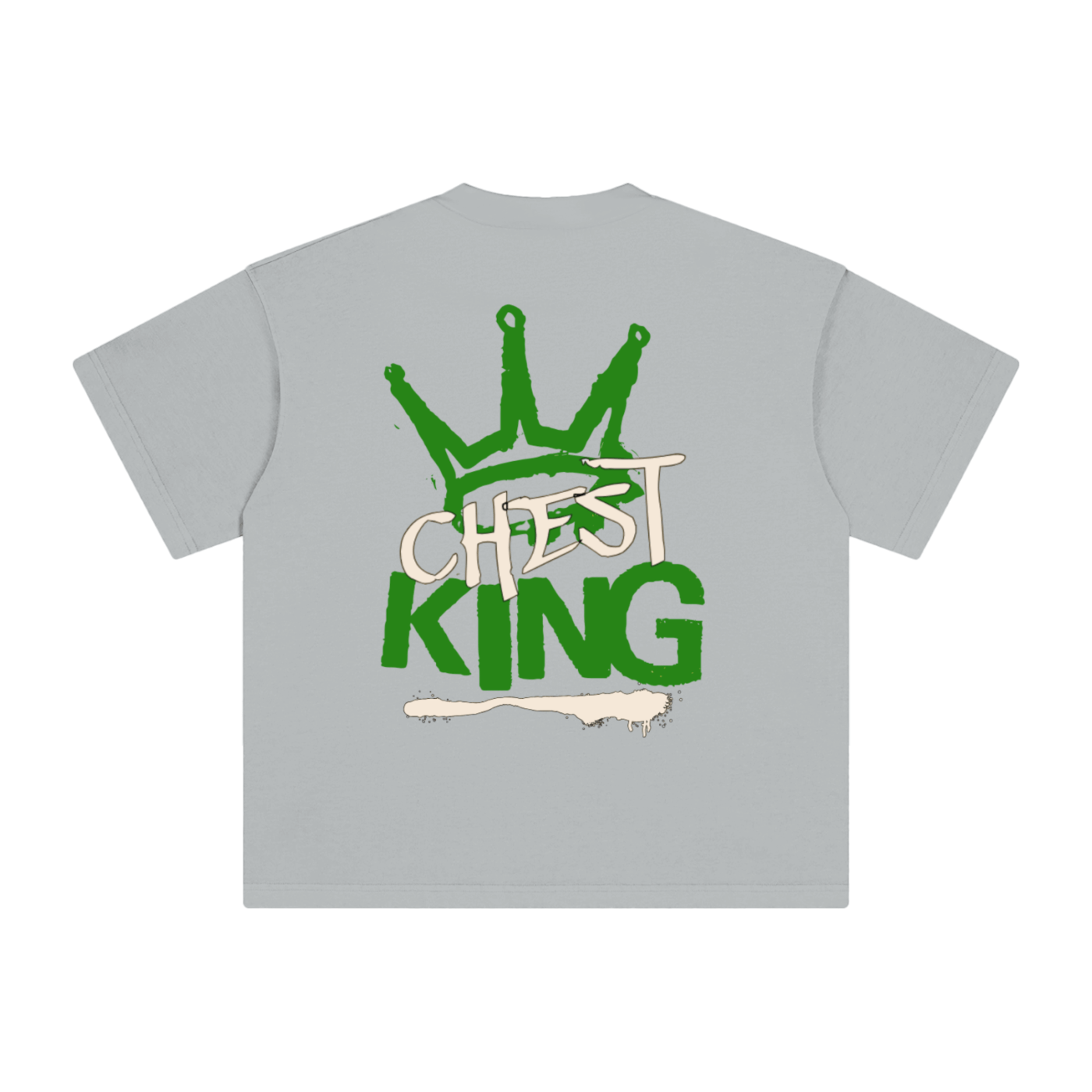 Heavyweight vintage washed gym tee with bold slogan and image.