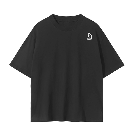 Loose fitted workout/ gym tee with bold slogan and image